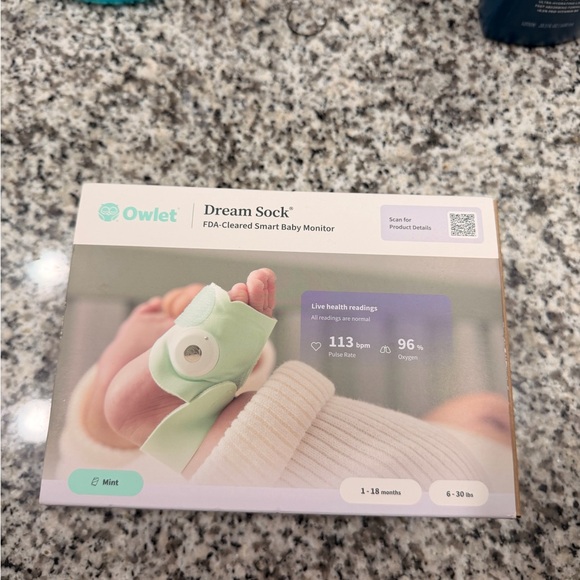 Owlet Other - Owlet Smart Baby Monitor Sock - Mint